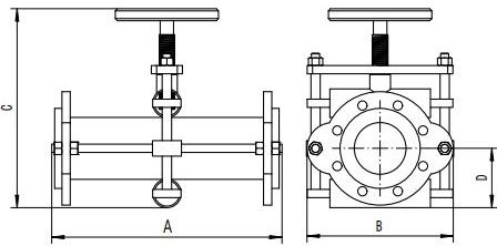 J type pinch valve Manual type