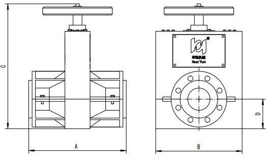 Z type pinch valve manual type