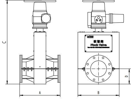 Z type pinch valve Electric type