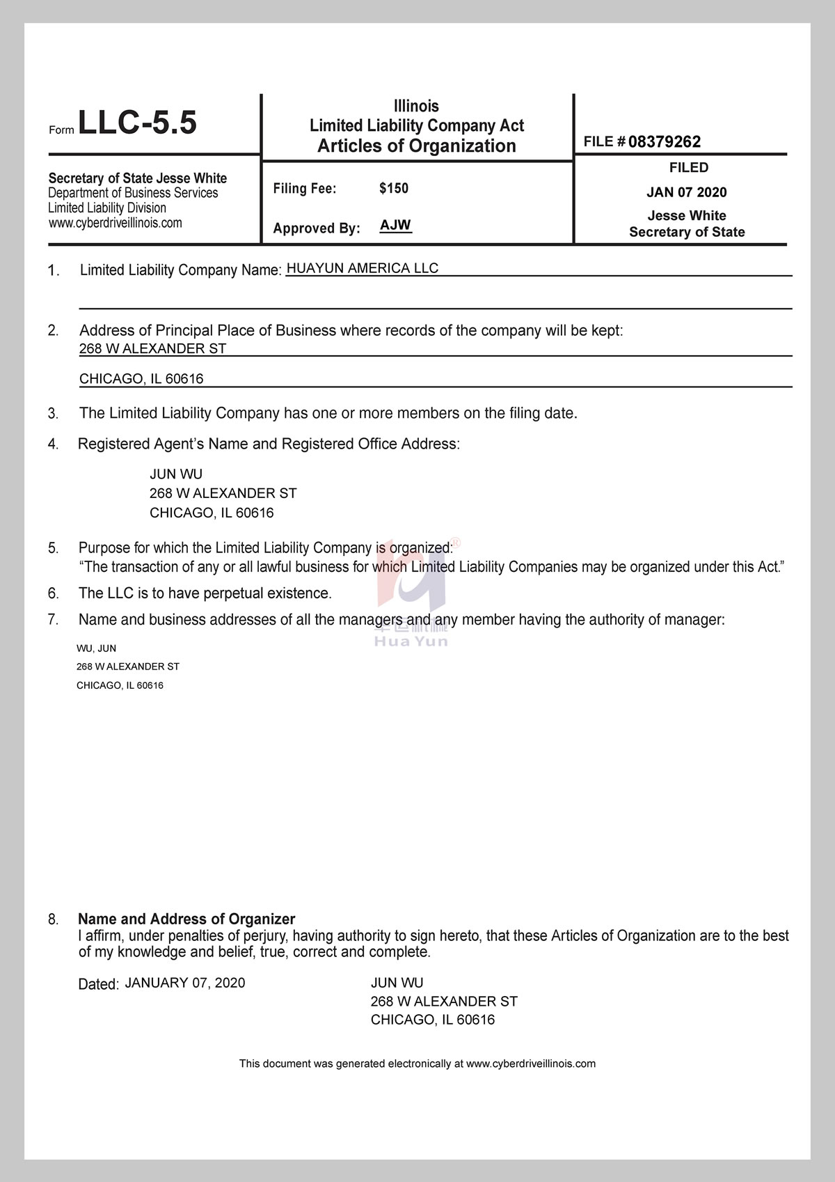 US subsidiary business license